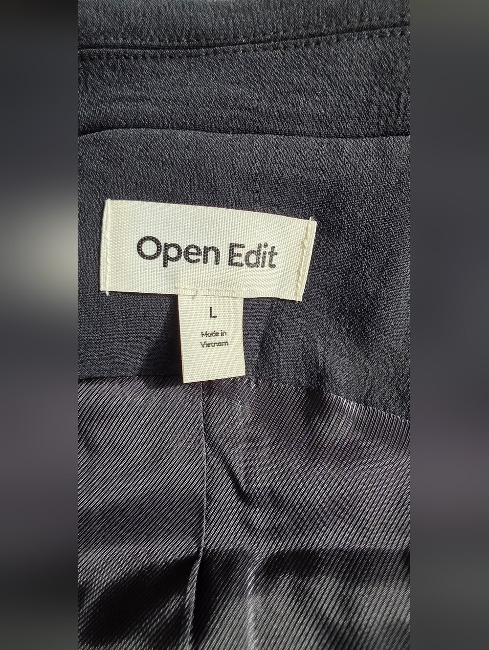 Open Edit Size L NWT! Women's Black Tailored Sleeveless Blazer Vest - Picture 8 of 9